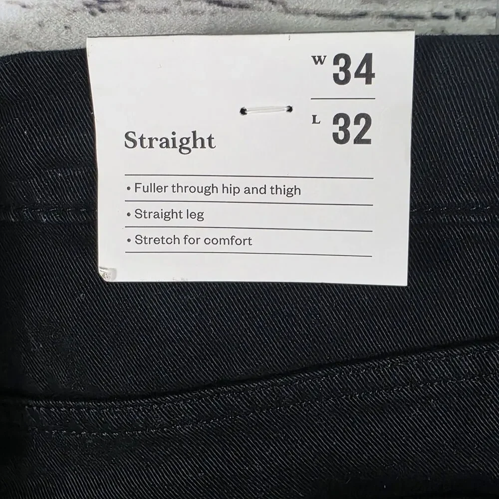 Goodfellow & Co Men's 34x32 Straight Fit Black Denim Jeans